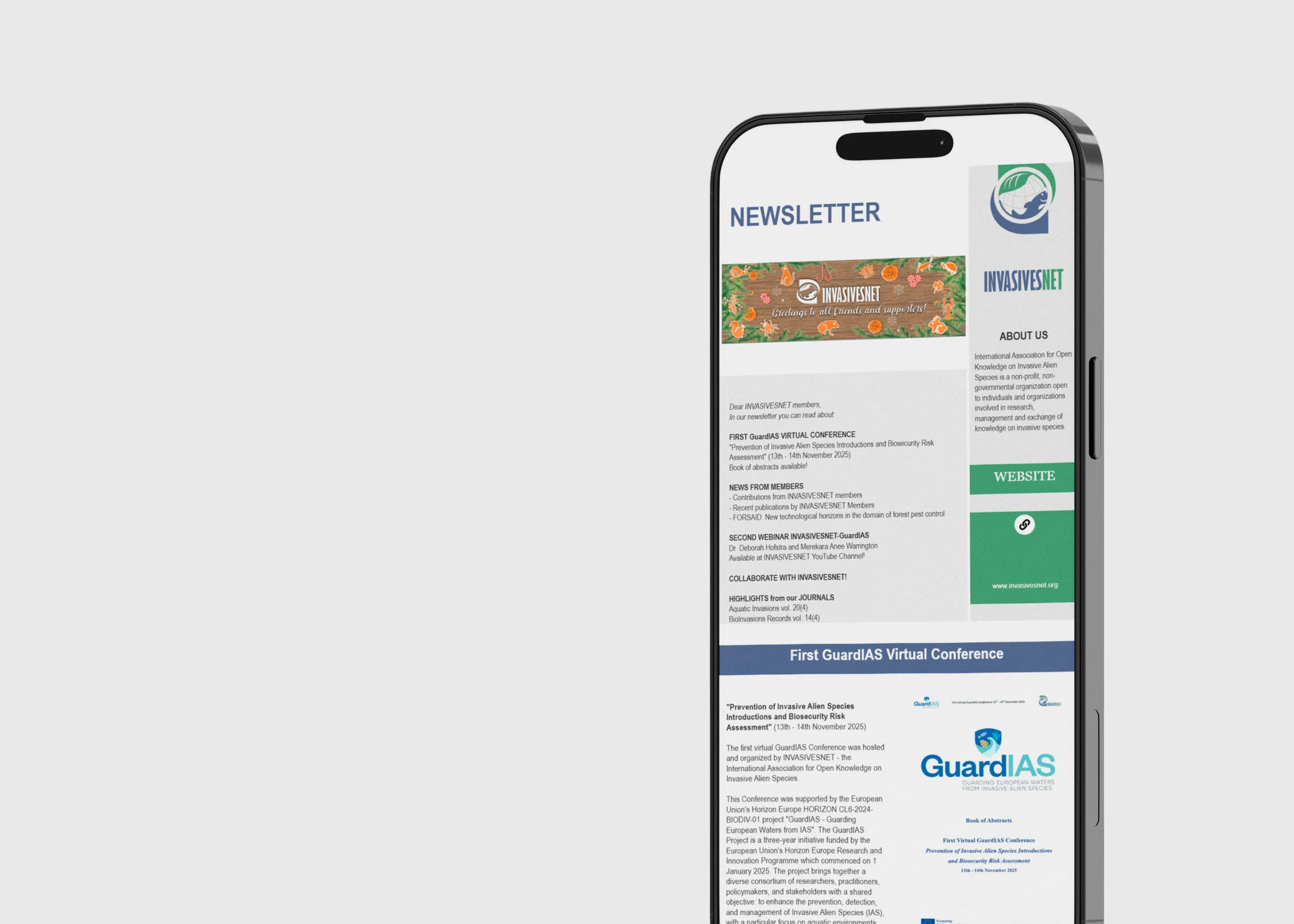 INVASIVESNET Newsletter; December 2025 newsletter cover